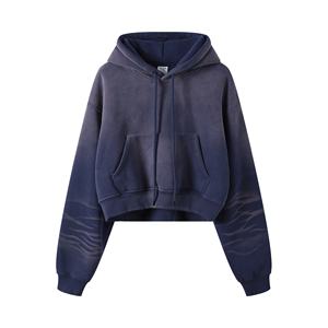 Sweat à capuche en molleton de coton à impression numérique pour femmes, sur mesure par le fabricant, coupe régulière, hiver - Product Image 5