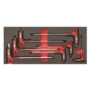 Juego de 7 llaves hexagonales masculinas de doble material con mango de esponja, categoría de producto: llaves hexagonales - Product Image 1