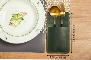Elegant Genuine Leather Heavy Duty Lightweight Comfortable Handmade <b>Cutlery</b> Holder Flatware Organizer for Restaurant Luxury - Product Image 5