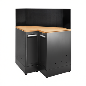 ตู้เก็บเครื่องมือ Facom สีดำแบบมุมพร้อมท็อปโต๊ะไม้ - Product Image 2