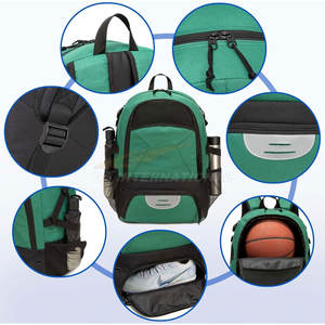 OEM Sports Wear Basketball <b>Bags</b> Custom Manufacturer Durable Gym Backpack for Soccer Volleyball with Separate Compartments - Product Image 6