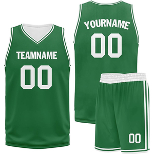 Maillots et shorts de basket-ball personnalisés par sublimation, ensemble complet, 100% polyester, sérigraphie, respirant, léger, anti-humidité - Product Image 2