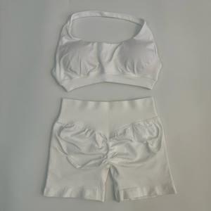 Traje de Yoga de secado rápido sin mangas para mujer, ropa deportiva transpirable para entrenamiento, correr, gimnasio, ejercicio, incluye pantalones cortos - Product Image 1