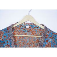 Robe Kimono en soie de style bohème vintage avec imprimé fleuri coupe confortable vêtements de salon pour femmes vêtements de nuit PJs et Robe Duster
