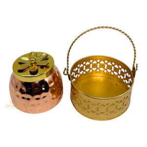 Iron Printed Pichwai Design Dry <b>Fruit</b> Jar Festive Food Storage & Container <b>for</b> <b>Gifting</b> - Product Image 1