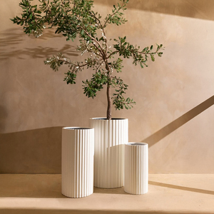 Maceta de cerámica negra mate y juego de soporte para plantas de mediados de siglo, maceta grande para interiores, maceta de cerámica blanca - Product Image 4