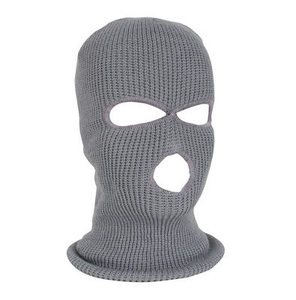 Máscaras de esquí de color sólido Pasamontañas Gorro de tres agujeros para hombres y mujeres - Product Image 1