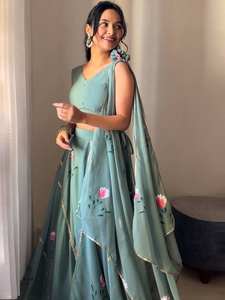 Elegant Designer <b>lehenga</b> For <b>women</b> Ready to wear Festival wear <b>Lehenga</b> with Beautiful Blouse And Dupatta Floral Lehengas - Product Image 2