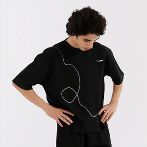 Camiseta de gran tamaño de ropa de calle personalizada | Venta al por mayor de camisetas casuales de Hip Hop | Fabricante de camisetas unisex impresas a la moda - Product Image 3