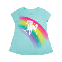 Vêtements pour enfants en gros, ensemble de 3 pièces, pyjama personnalisé, motif de licorne de dessin animé mignon, certifié FR, 100% polyester, fabriqué au Vietnam/Cambodge