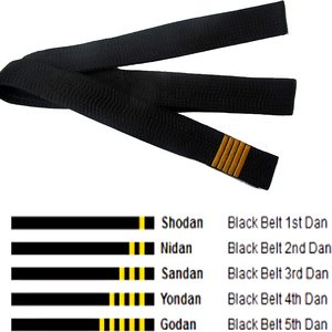 Ceinture d'arts martiaux noire de qualité supérieure pour le taekwondo, le judo et le karaté, idéale pour l'entraînement, les compétitions et un usage professionnel. - Product Image 3