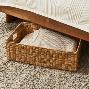 Cestas de almacenamiento de jacinto de agua ecológicas de tejido trenzado, cestas de decoración multifunción para el hogar de tejido Natural para venta al por mayor - Product Image 4