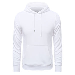 Personalizado de alta calidad para hombre en blanco sudaderas con capucha de algodón sudadera de color sólido sudaderas con capucha para hombre - Product Image 4