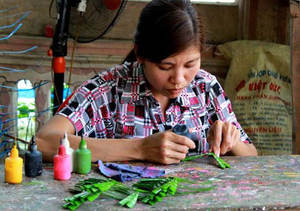 ARTESANÍA DE VIETNAMESA BAMBÚ DRAGONNFLY JUGUETES DE EQUILIBRO JUGUETES DE BAMBÚ DE LOTO AZUL - Product Image 6