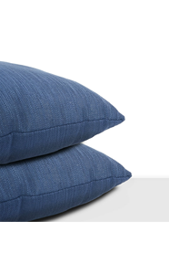 Cojín Decorativo de Poliéster Tejido Ecológico de 45x45 cm, Color Índigo Lavado, con Cierre de Cremallera, Diseño Liso, 400 Hilos, Personalizable - Product Image 2