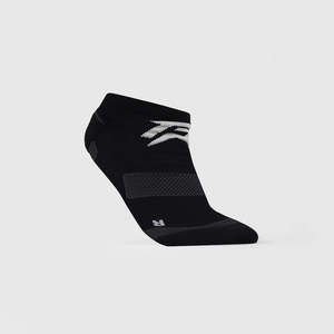 Chaussettes de sport courtes 2 paires noires et blanches brodées personnalisables, antibactériennes, tricotées pour usage actif, impression par sublimation, anti-transpiration - Product Image 3