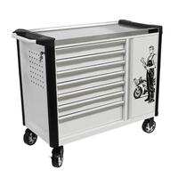 Chariot à outils mobile à 7 tiroirs en acier pour réparation automobile, armoire à outils roulante en acier, coffre à outils en acier inoxydable