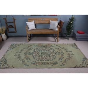 Tapis turc 4,3x8,2 pi (130x251 cm), tapis vintage vert sud-ouest - Product Image 2