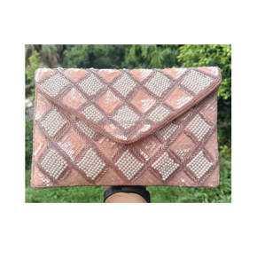 Indien artisanal Vintage broderie pochettes femmes Boho Style perlé coton à la mode soirée Shopping épaule sac à bandoulière - Product Image 5