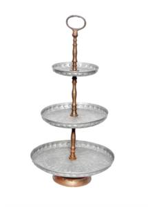 Precioso soporte de pastel de aluminio de estilo floral apto para lavavajillas para uso doméstico y de fiesta-Herramientas de pastel Premium - Product Image 4