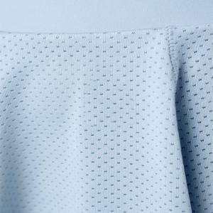 100% Polyester Jersey Knit Womens Compression Lined Mesh High Waisted Light Blue <b>Skirt</b> with Compression Lined <b>Short</b> - Product Image 5