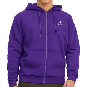 Sudadera con capucha y cremallera transpirable de algodón 100% de último diseño para hombre, ropa de calle personalizable de patrón sólido de Pakistán para invierno - Product Image 1