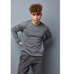 เสื้อสเวตเตอร์ถักคลุมไหล่แขนค้างคาวสำหรับผู้หญิง, เสื้อสเวตเตอร์ถักคอกลมลายนูนเสื้อสเวตเตอร์สำหรับฤดูหนาว100% ฤดูใบไม้ร่วง - Product Image 5