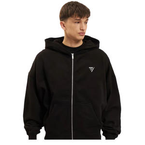 Sweat à capuche zippé à manches longues pour hommes OEM avec poches à l'avant Vêtements d'extérieur de style streetwear pour sweats à capuche fabriqués au Pakistan - Product Image 1