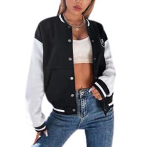 Blousons aviateur court pour femmes personnalisé vente en gros veste universitaire pour femmes - Product Image 2