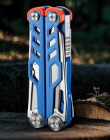T03YH Pince multifonction professionnelle en acier inoxydable avec verrou de sécurité, pince pliante tactique avec clip pour EDC, camping, randonnée
