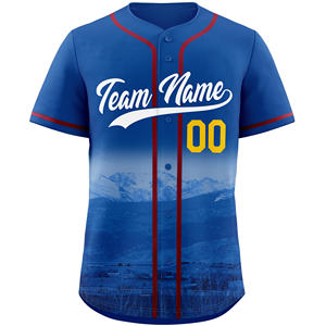 Maillot uniforme de baseball respirant personnalisé pour adultes cousu imprimé nom/numéro/logo personnalisé séchage rapide et évacuation de l'humidité - Product Image 2