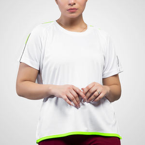 Camiseta blanca ajustada de manga corta para mujer de verano Dry Fit Plain - Product Image 2