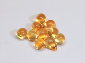 Impresionante piedra preciosa Citrina de 5mm a 7mm, gotas de lágrima, piedra de cabujón citrino pulido suave a precio de fábrica al por mayor - Product Image 3