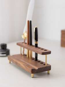 Organisateur de stylos de bureau en bois fait main moderne de haute qualité, écologique, en gros, support pour crayons, support de bureau - Product Image 5