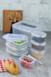 Afossa - Juego de 8 Recipientes de Almacenamiento de Alimentos de Plástico Reutilizables, Ecológicos, Aptos para Microondas, con Tapas Herméticas 100% a Prueba de Fugas y Libres de BPA - Product Image 6