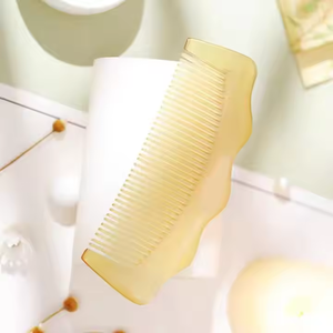 หวีเขาวัวแบบธรรมชาติสำหรับร้านเสริมสวยหวีรูปพระจันทร์เสี้ยวสินค้าใหม่ - Product Image 2