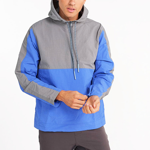 Chaqueta Cortavientos Deportiva Ligera 100% Nailon con Cierre de Cremallera de un Cuarto y Bloques de Color para Hombre - Product Image 5