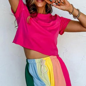 Ropa de moda de verano para mujer, Top corto de manga corta, el mejor diseño, buen Material, camiseta para mujer, Top corto - Product Image 4