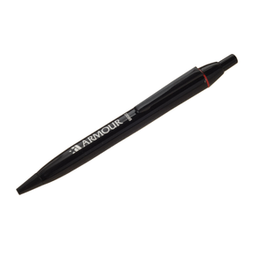 Stylo à bille bleu élégant de qualité supérieure, corps en métal noir brillant personnalisé avec stylo doré et clip plaqué, largeur d'écriture de 0,5 mm - Product Image 5