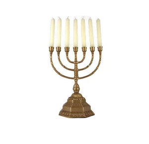2004 ยอดนิยมแฮนด์เมด Menorah โลหะเงินอลูมิเนียมขนาดที่กําหนดเองเชิงเทียนผู้ถือ - Product Image 4