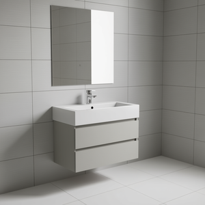 Mueble de Lavabo Vieste de 120 cm con un Solo Cajón en Gris Perla - Product Image 3
