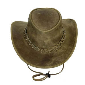 Chapeaux en cuir à la mode fabriqués au Pakistan de meilleure qualité quantité minimale de commande bas chapeau en cuir léger fabriqué en usine - Product Image 2