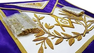 Maçonnique Regalia 32 degrés Rite écossais Logo personnalisé conception tablier brodé vente chaude Master Piece boucle ceinture couture - Product Image 3