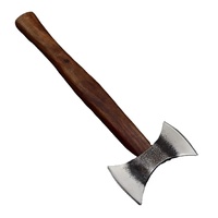 Hache Tomahawk en acier carbone forgé à la main de haute qualité, avec fourreau en cuir et bois, 20 pouces, cadeau idéal pour le camping et la chasse