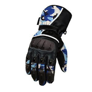 Gants de course unisexe en cuir véritable à cinq doigts personnalisables de haute qualité Gants de moto coupe-vent imperméables à écran tactile - Product Image 4