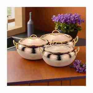 Ensemble d'ustensiles de service en cuivre de haute qualité New Look Plats de service en métal Fabriqué en Inde Prix raisonnable Ensemble de cuisine quantité minimale de commande 50 pièces - Product Image 6