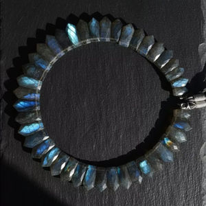 สร้อยคอไข่มุกน้ำจืดสไตล์ลาบราดอไรต์คุณภาพระดับ AAA สำหรับผู้หญิงเครื่องประดับดีไซน์คลาสสิกสำหรับงานปาร์ตี้ลาบราดอไรต์ - Product Image 6