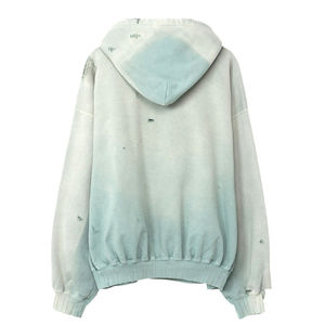 Vente en gros Vêtements de rue surdimensionnés en coton, polyester, sweat à capuche confortable et à séchage rapide pour hommes, sweats à capuche délavés à l'acide - Product Image 4