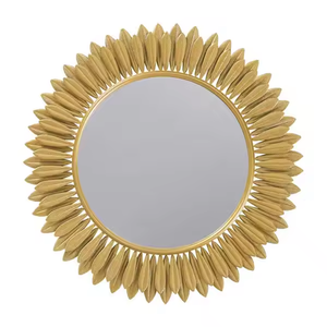 Round Shaped Shaped with Metal Framed <b>Wall</b> <b>Mirror</b> Metal Frame Design <b>Art</b> Home Decor Carefully Packed - Product Image 5