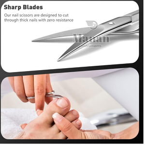 Tijeras para Cutículas de Acero Inoxidable Rectas, Alta Precisión, Profesionales, para Arte de Uñas, Duraderas, Herramienta para el Cuidado de Manicura y Pedicura - Product Image 5